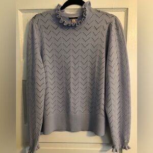 J.Crew Cashmere pointelle mockneck sweater XL